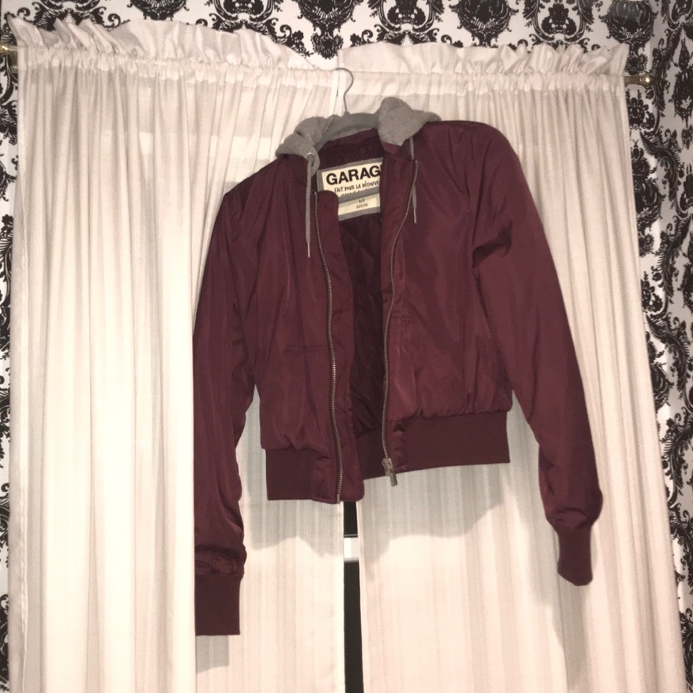 Garage Hoodie illusion Maroon Winter Jacket ❄️